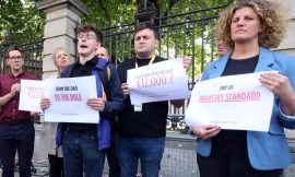 Oireachtas broadcast workers protest over pay parity