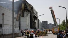Read more about the article Boss jailed over deadly fire at South Korea battery plant