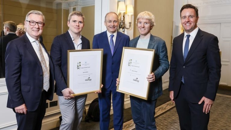 Read more about the article Stripe co-founders receive the 2025 Impact Ireland Award