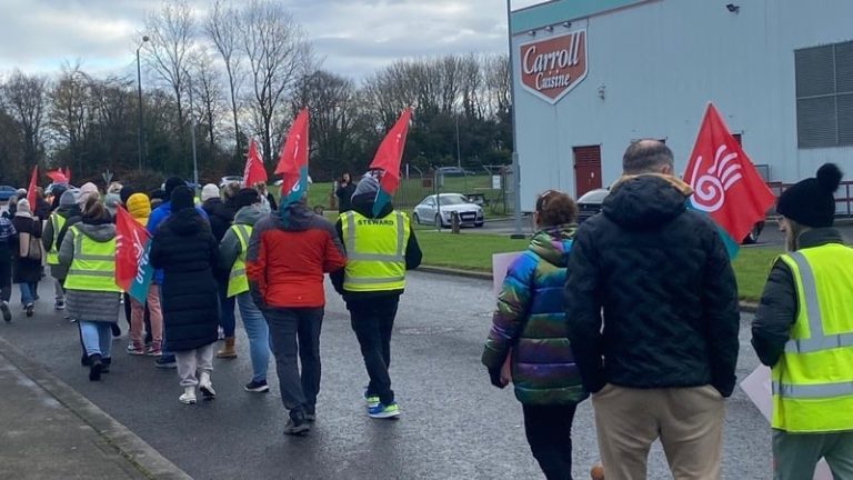 Read more about the article SIPTU members at Carroll’s Cuisine take strike action