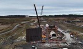 Portsmouth Water installs huge wall at Havant Thicket reservoir