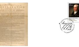 Stamp marks 250th anniverary of American independence