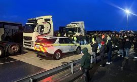 Garda Public Order Unit at Galway docks protest