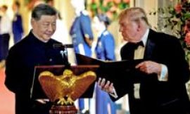 Trump and Xi exchange warm words at state dinner but little progress on key issues